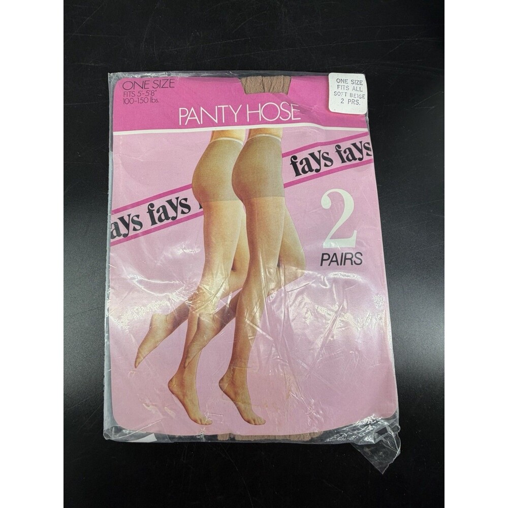 Vintage Fay's Drug Store Pantyhose Beige 2 pairs